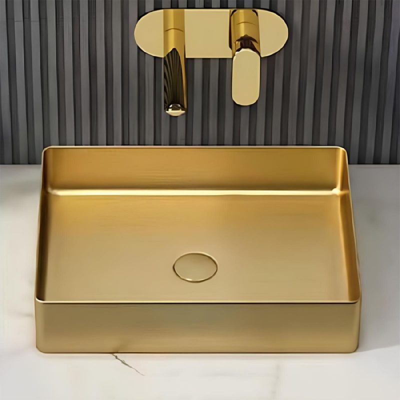 SCHNELLE 106 SCH G5504 Gold Tezgah Üstü Dikdörtgen Çelik Lavabo