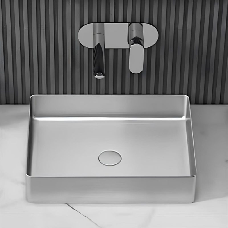 SCHNELLE 109 SCH S5504 Chrome Tezgah Üstü Dikdörtgen Çelik Lavabo