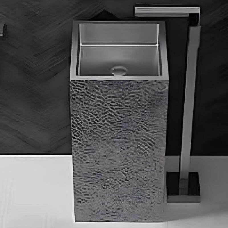 SCHNELLE 133 SCH BL8826-Monoblok Kare  Çelik Lavabo