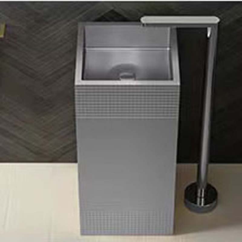 SCHNELLE 146 SCH BL8810-Monoblok Kare  Çelik Lavabo