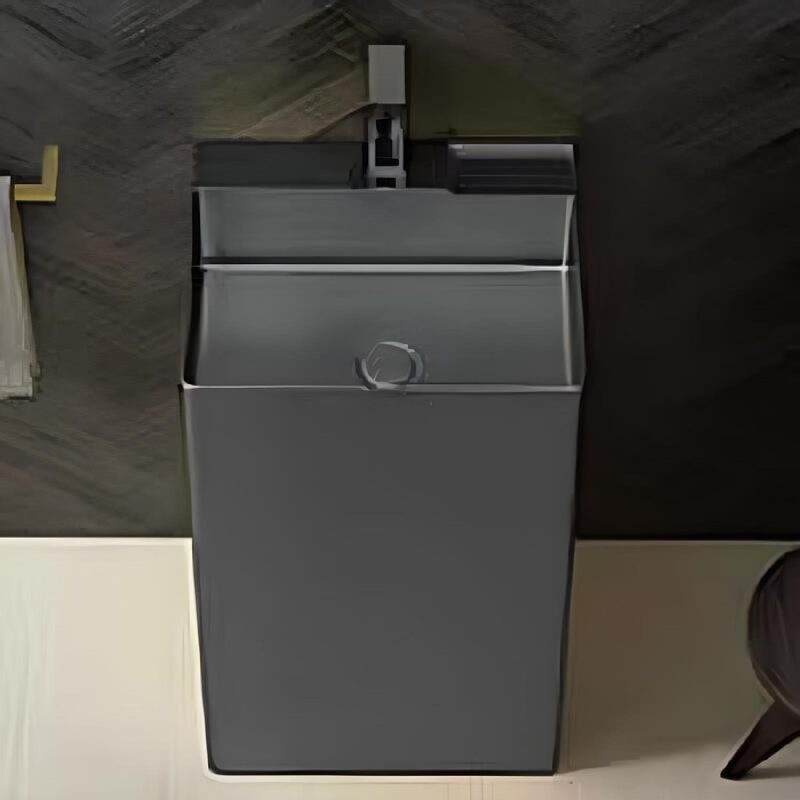 SCHNELLE 168 SCH BK8803 Black Monoblok Dikdörtgen  Çelik Lavabo