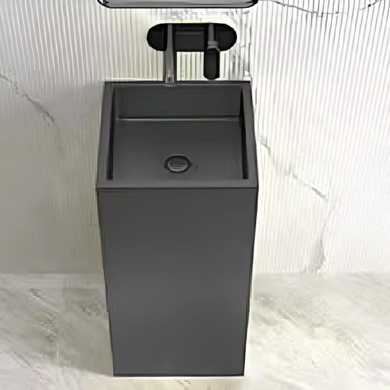 SCHNELLE 174 SCH BK8804 Black Monoblok Kare  Çelik Lavabo