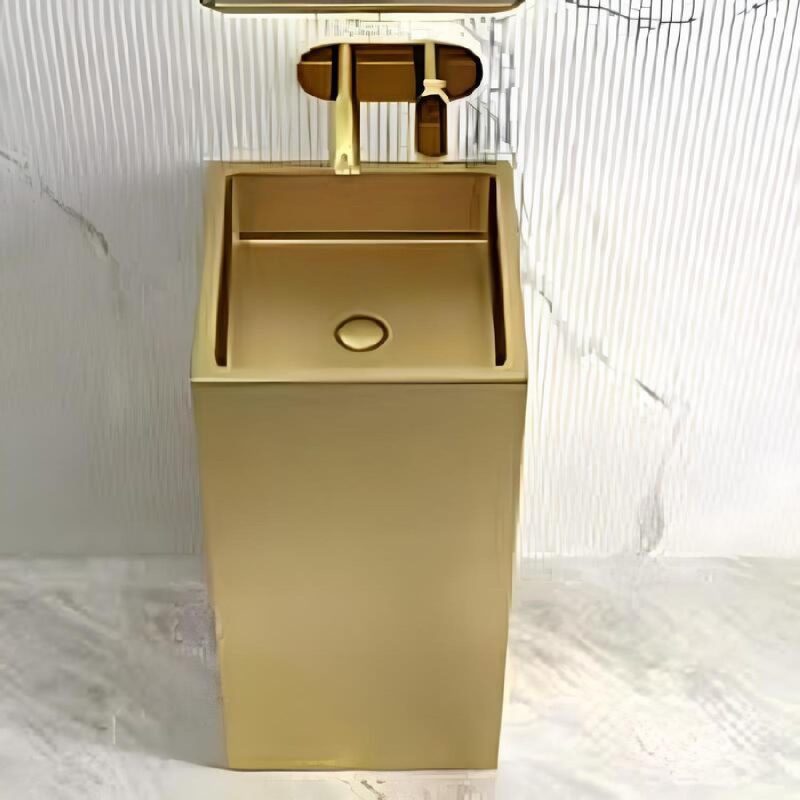 SCHNELLE 176 SCH G8804 Gold Monoblok Kare  Çelik Lavabo