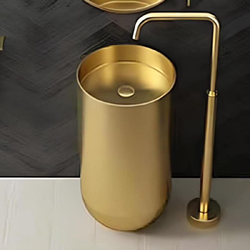 SCHNELLE 204 SCH G8813 Gold  Oval Monoblok Çelik Lavabo