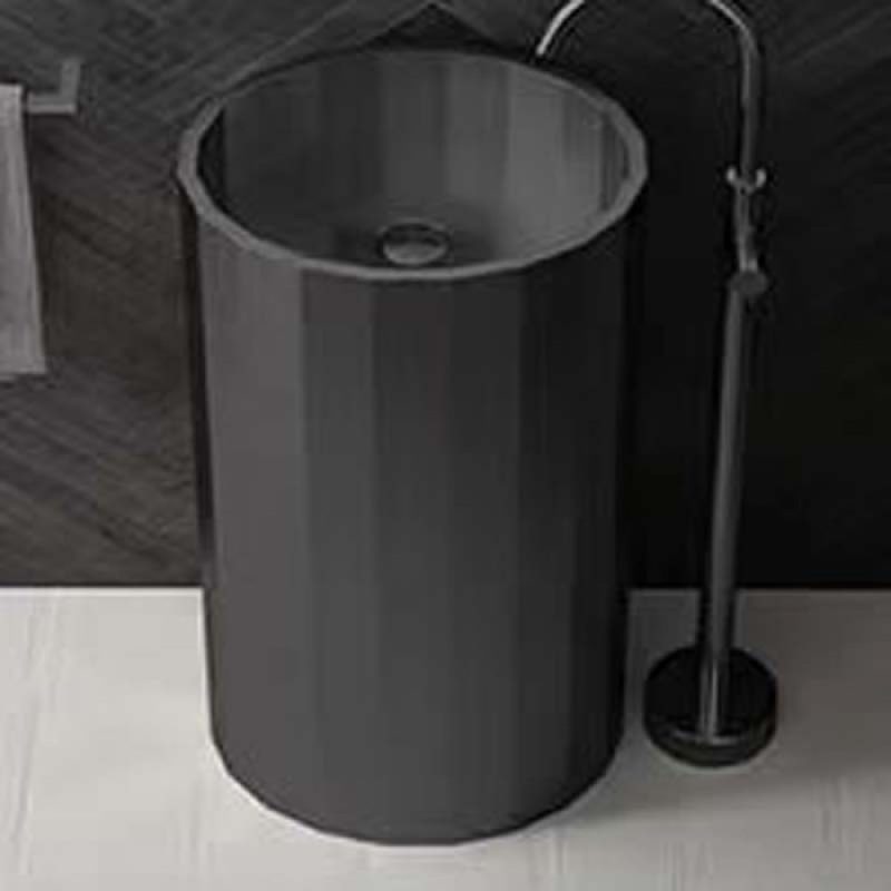 SCHNELLE 218 SCH BK8818 Black Hegzagon Monoblok Çelik Lavabo