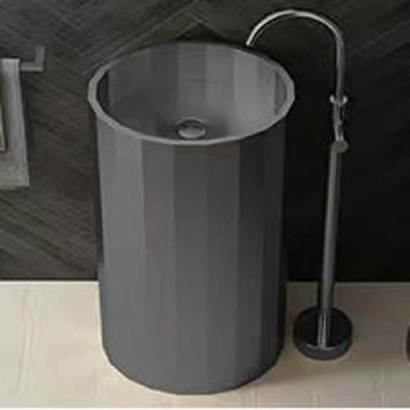 SCHNELLE 219 SCH BL8818 Grey Hegzagon Monoblok Çelik Lavabo