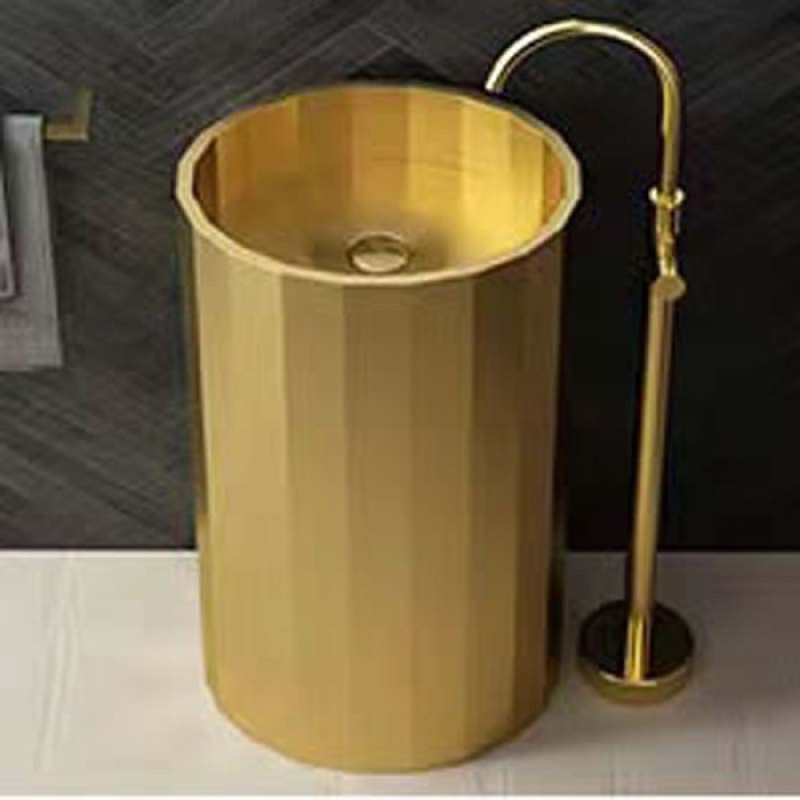 SCHNELLE 220 SCH G8818 Gold Hegzagon Monoblok Çelik Lavabo