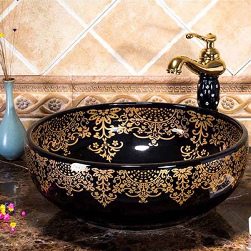 Schnelle 66-JS-12007 Çini Desenli Tezgah Üstü Lavabo