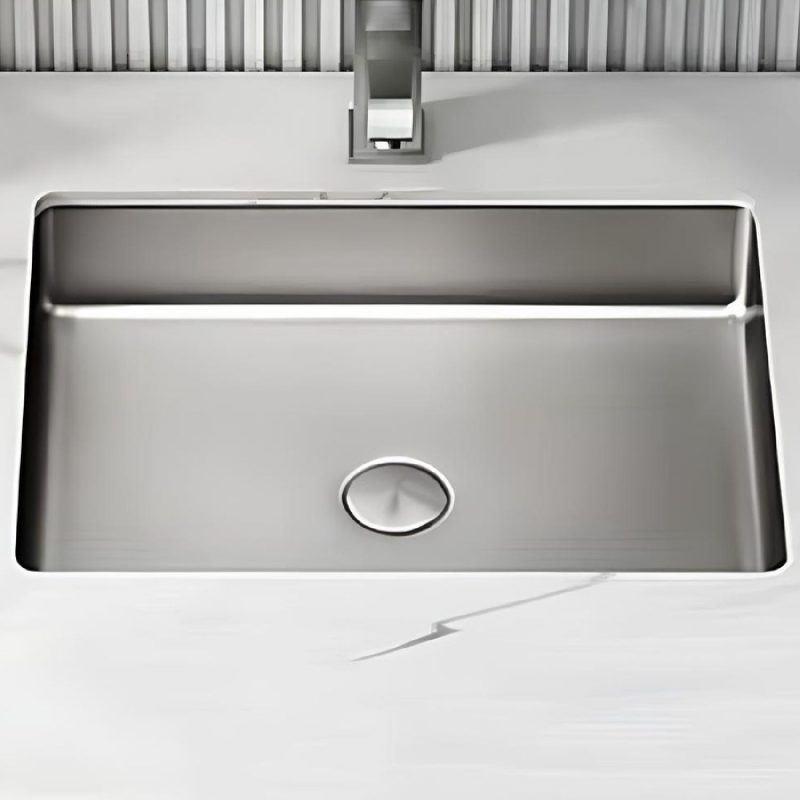 SCHNELLE 7 SCH S202 Chrome Tezgah Altı Dikdörtgen Çelik Lavabo