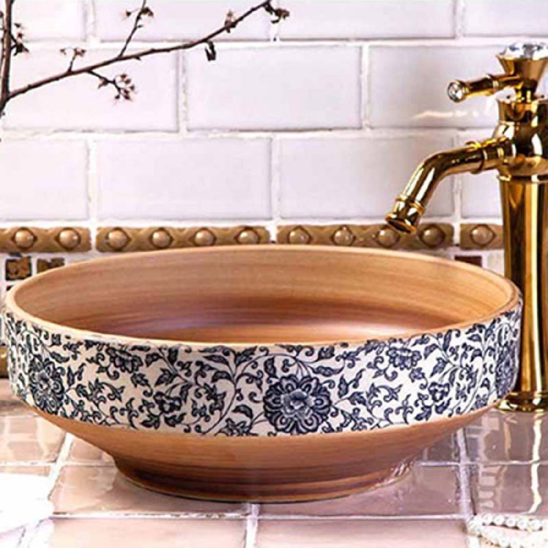 Schnelle JS 13050 Çiçek Desenli Tezgah Üstü Lavabo