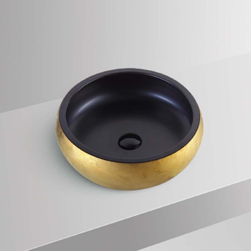 SCHNELLE Y601G Gold Silver Oval Tezgah Üstü Mat Lavabo